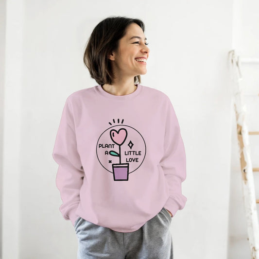 Plant a little love design on unisex crewneck sweatshirt