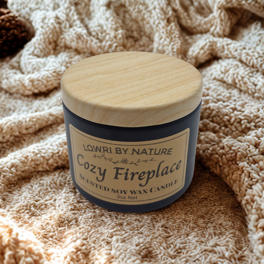 Cozy Fireplace Candle Tin